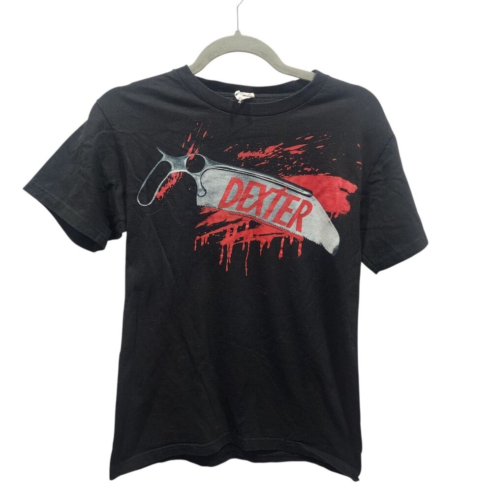 Dexter Blood Slide Knife Graphic T Shirt Black TV Show Horror Tee Small
